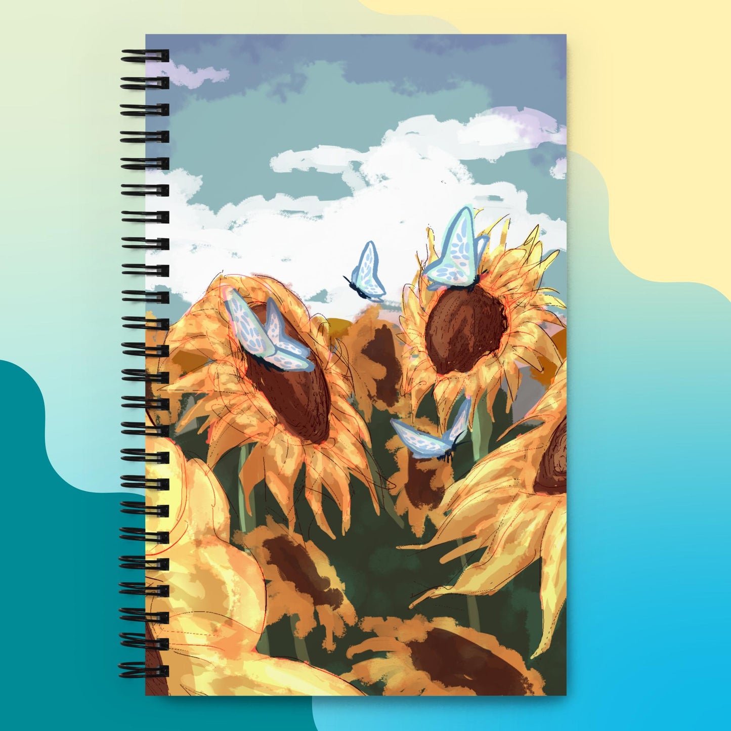 Sunflower Spiral notebook