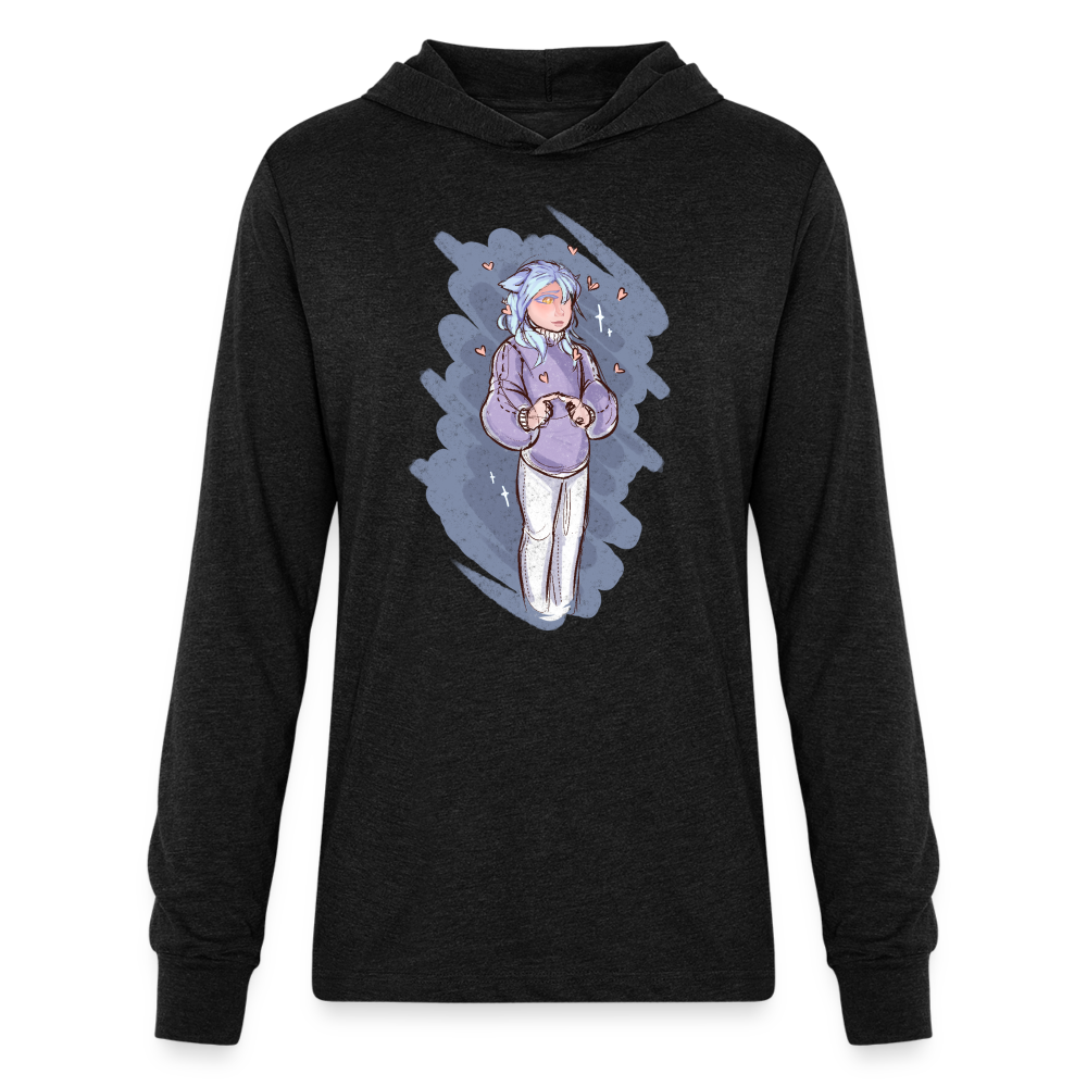 Yuuto Fanart Unisex Long Sleeve Hoodie - heather black