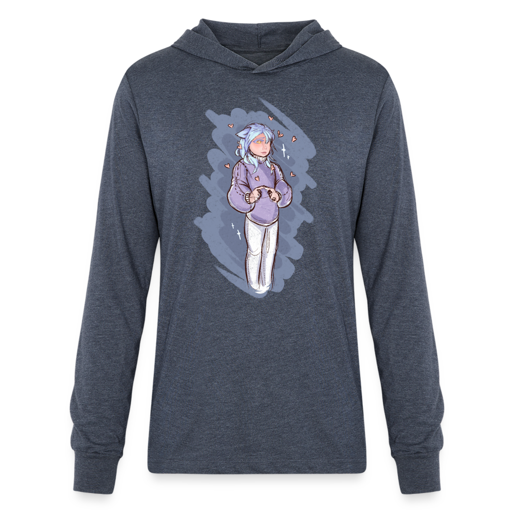 Yuuto Fanart Unisex Long Sleeve Hoodie - heather navy