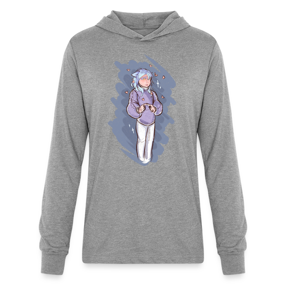 Yuuto Fanart Unisex Long Sleeve Hoodie - heather grey