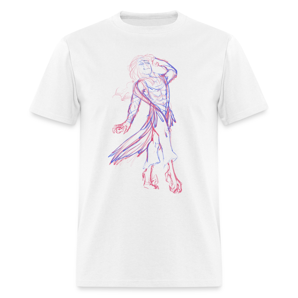 Duotone Sketch Unisex Classic T-Shirt - white