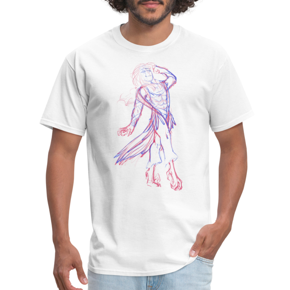 Duotone Sketch Unisex Classic T-Shirt - white