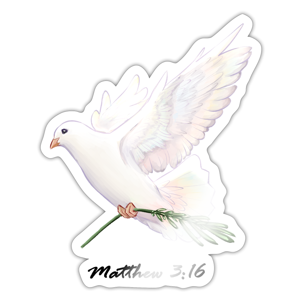 Dove Sticker - white glossy