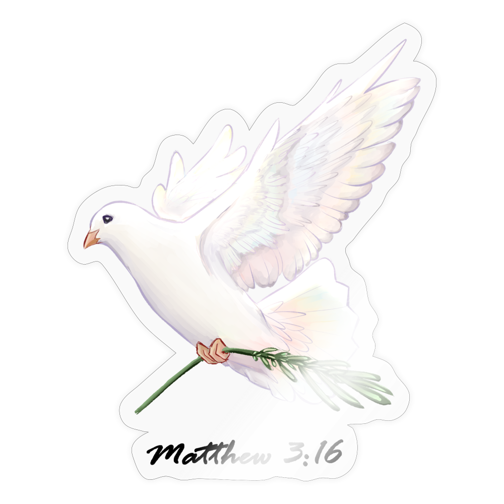 Dove Sticker - transparent glossy